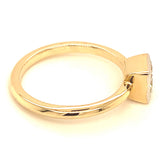 (LD) Anillo con diamante de laboratorio en oro amarillo 14KT D-0.95CT