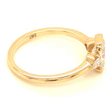 (LD) Anillo con diamantes de laboratorio en oro amarillo 14KT D-1.19CT