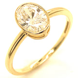 (LD) Anillo con diamante de laboratorio en oro amarillo 14KT D-0.93CT