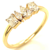 (LD) Anillo con diamantes de laboratorio en oro amarillo 14KT D-0.74CT