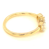 (LD) Anillo con diamantes de laboratorio en oro amarillo 14KT D-0.74CT