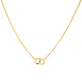 (LD) Collar con diamante de laboratorio en oro amarillo 14KT. 42cm D-2.04CT