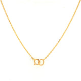 (LD) Collar con diamante de laboratorio en oro amarillo 14KT. 41.5cm D-1.02CT