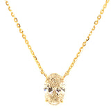 (LD) Collar con diamante de laboratorio en oro amarillo 14KT. 42cm D-1.52CT