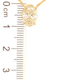 (LD) Collar con diamante de laboratorio en oro amarillo 14KT. 42cm D-1.52CT
