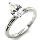 (LD) Anillo con diamante de laboratorio en oro blanco 14kt. D-1.05Cts.