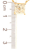 (LD) Collar con diamante de laboratorio en oro amarillo 14KT. 42cm D-2.10CT