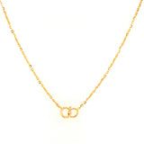 (LD) Collar con diamante de laboratorio en oro amarillo 14KT. 42cm D-2.10CT