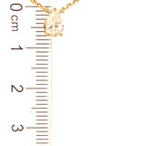 (LD) Collar con diamante de laboratorio en oro amarillo 14KT. 42cm D-0.50CT