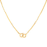 (LD) Collar con diamante de laboratorio en oro amarillo 14KT. 42cm D-0.50CT