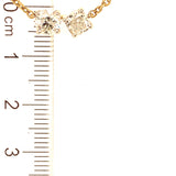 (LD) Collar con diamantes de laboratorio en oro amarillo 14KT. 43cm D-1.06CT