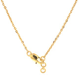 (LD) Collar con diamantes de laboratorio en oro amarillo 14KT. 43cm D-1.06CT
