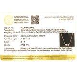 (LD) Collar con diamantes de laboratorio en oro amarillo 14KT. 43cm D-1.06CT