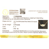 (LD) Collar con diamantes de laboratorio en oro amarillo 14KT. 40cm D-2.79CT