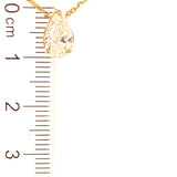 (LD) Collar con diamante de laboratorio en oro amarillo 14KT. 42cm D-1.00CT