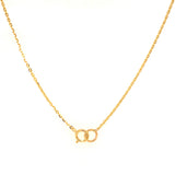 (LD) Collar con diamante de laboratorio en oro amarillo 14KT. 42cm D-1.00CT