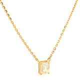 (LD) Collar con diamantes de laboratorio en oro amarillo 14KT. 41cm D-0.50CT