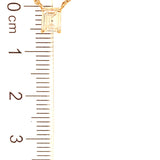 (LD) Collar con diamantes de laboratorio en oro amarillo 14KT. 41cm D-0.50CT