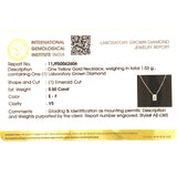 (LD) Collar con diamantes de laboratorio en oro amarillo 14KT. 41cm D-0.50CT