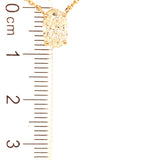 (LD) Collar con diamante de laboratorio en oro amarillo 14KT. 42cm D-1.01CT