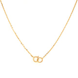 (LD) Collar con diamante de laboratorio en oro amarillo 14KT. 42cm D-1.01CT