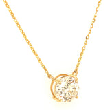 (LD) Collar con diamante de laboratorio en oro amarillo 14KT. 42cm D-2.00CT