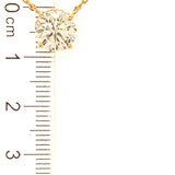 (LD) Collar con diamante de laboratorio en oro amarillo 14KT. 42cm D-2.00CT