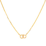 (LD) Collar con diamante de laboratorio en oro amarillo 14KT. 42cm D-2.00CT