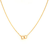 (LD) Collar con diamantes de laboratorio en oro amarillo 14KT. 42cm D-1.05CT