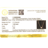 (LD) Collar con diamantes de laboratorio en oro amarillo 14KT. 42cm D-1.05CT