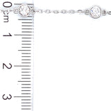 (LD) Pulsera con diamantes de laboratorio en oro blanco 14KT