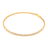 (LD) Pulsera (tennis) con diamantes de laboratorio en oro amarillo 14KT 18CM D-2.10CT