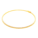 (LD) Pulsera (tennis) con diamantes de laboratorio en oro amarillo 14KT 19CM