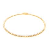 (LD) Pulsera (tennis) con diamantes de laboratorio en oro amarillo 14KT 18CM