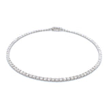 (LD) Pulsera (tennis) con diamantes de laboratorio en oro blanco 14KT 18CM