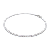 (LD) Pulsera (tennis) con diamantes de laboratorio en oro blanco 14KT 18CM