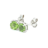 Aretes con peridoto en plata 925