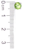 Aretes con peridoto en plata 925