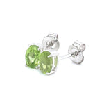 Aretes con peridoto en plata 925