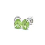 Aretes con peridoto en plata 925