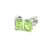 Aretes con peridoto en plata 925