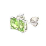 Aretes con peridoto en plata 925