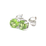 Aretes con peridoto en plata 925
