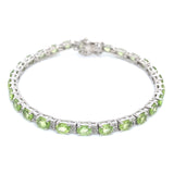 Pulsera con peridoto y circones en plata 925