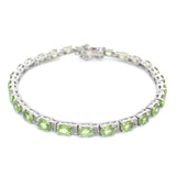 Pulsera con peridoto y circones en plata 925
