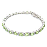 Pulsera con peridoto y circones en plata 925