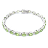 Pulsera con peridoto y circones en plata 925