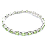Pulsera con peridoto y circones en plata 925