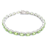 Pulsera con peridoto y circones en plata 925