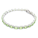 Pulsera con peridoto y circones en plata 925